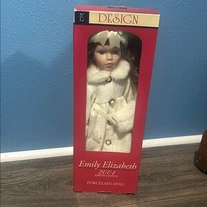 Porcelain Doll in Cream Coat